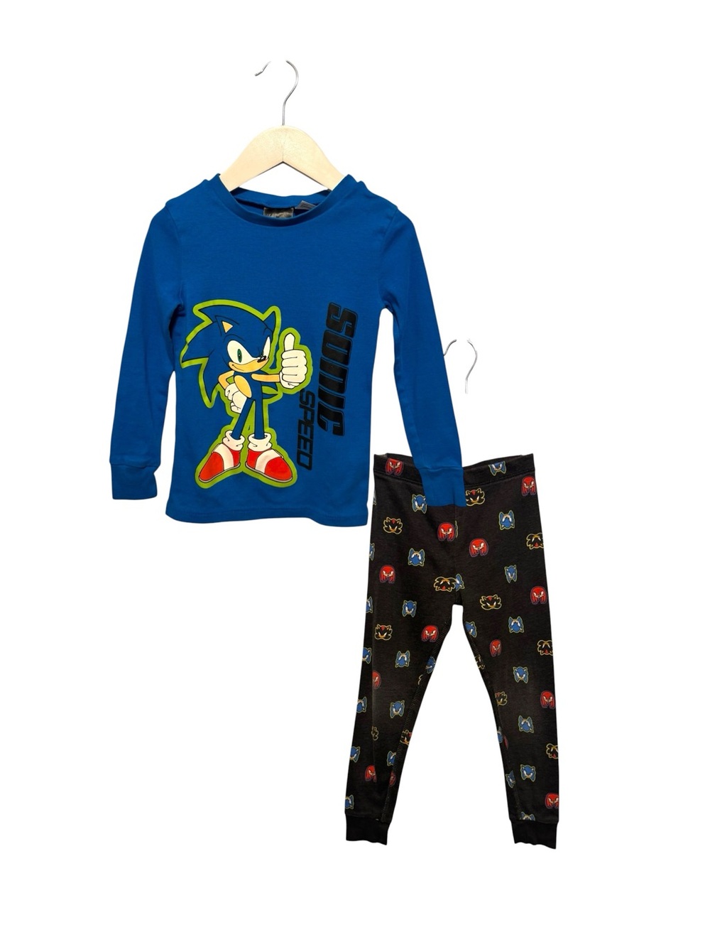 ⭐️ 5/$30 H&M Kids Sonic The Hedgehog Pajama Set size 5Y